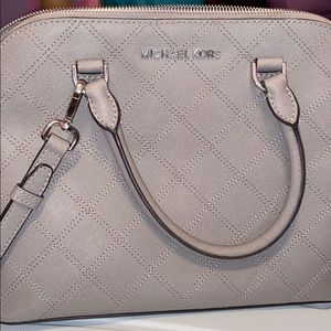 grey michel kors purse
